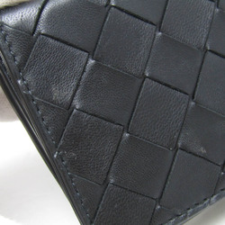 Bottega Veneta Intrecciato Leather Card Case Black