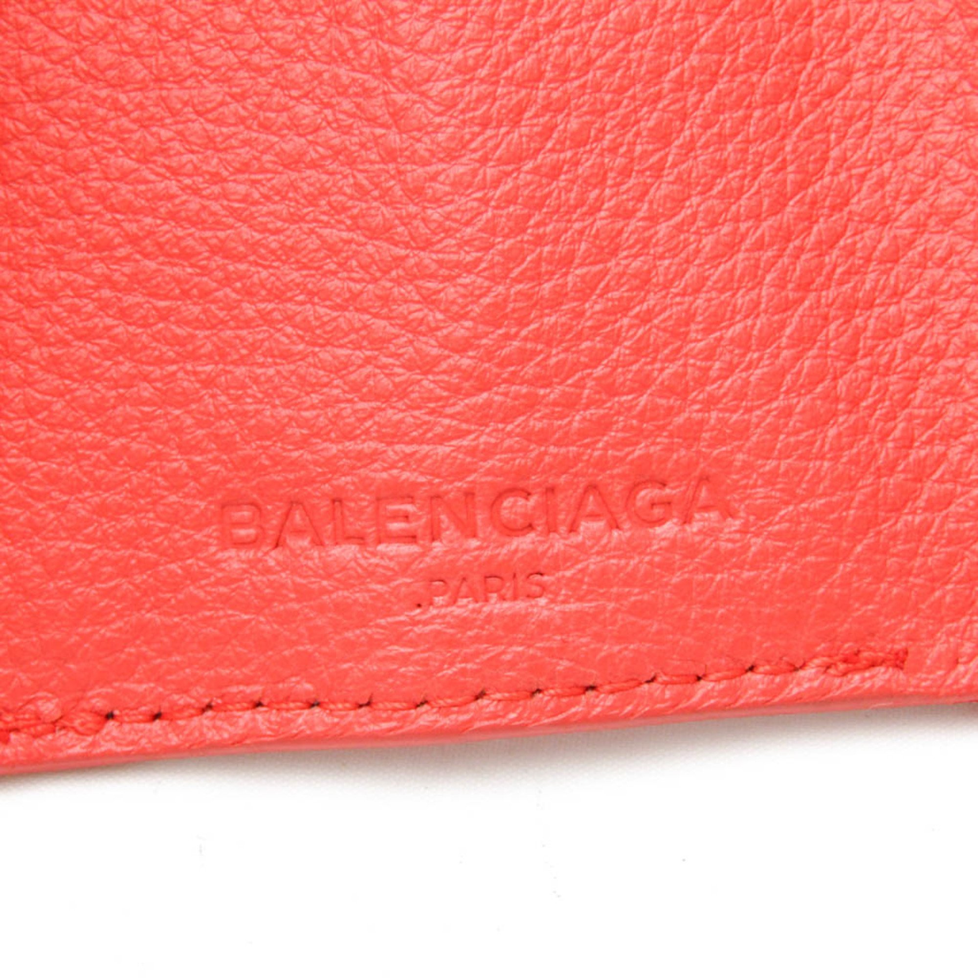 Balenciaga Essential Mini Wallet 410133 Women's Leather Wallet (tri-fold) Orange