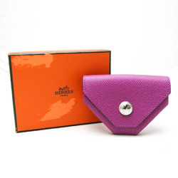 Hermes LE 24 Women's Epsom Leather Coin Purse/coin Case Purple