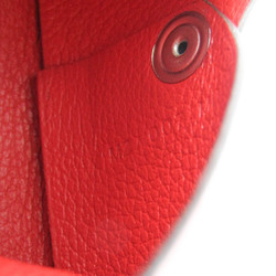 Hermes Calvi Chevre Leather Card Case Red Color