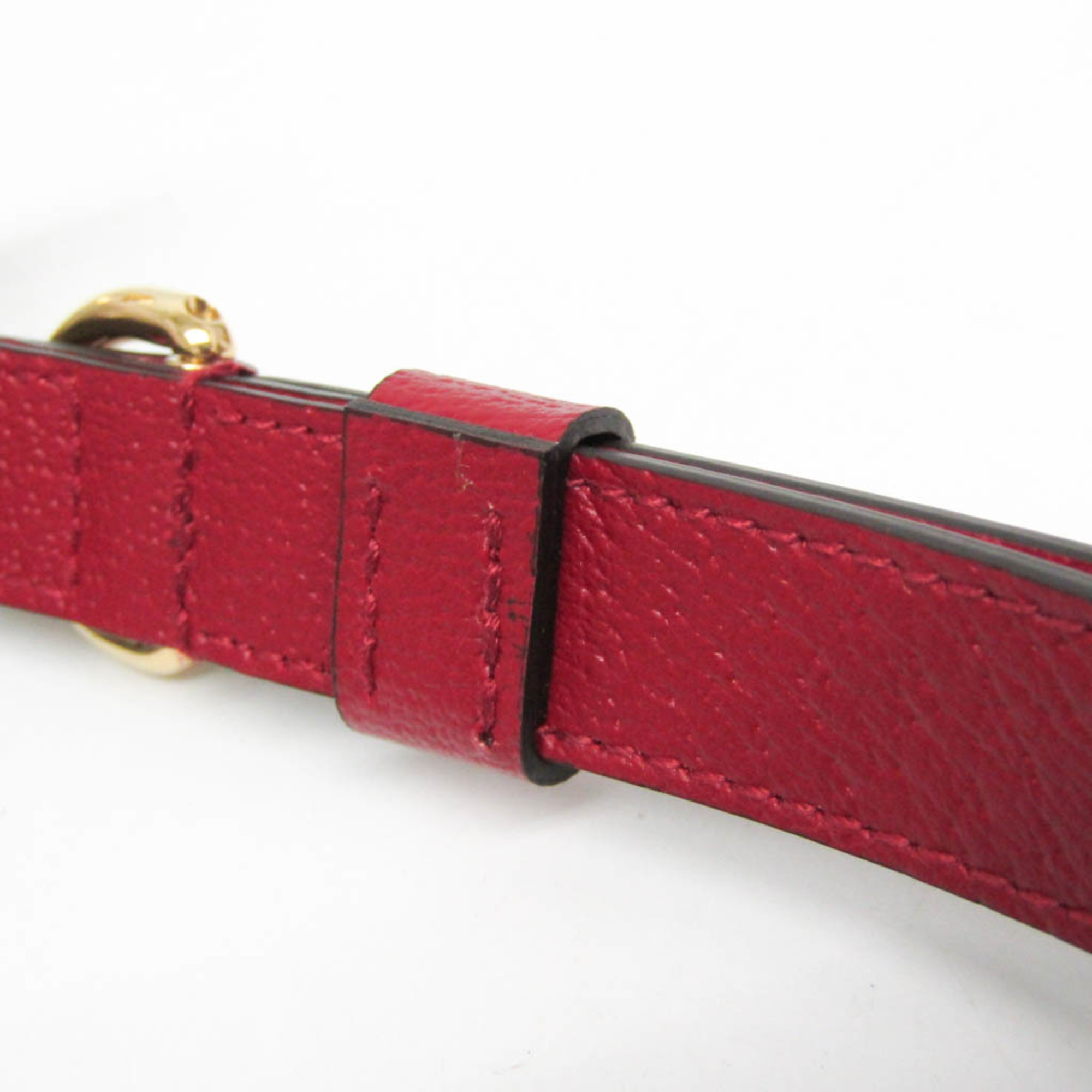 Gucci Interlocking G 692949 Dog Leash Leather Red Color