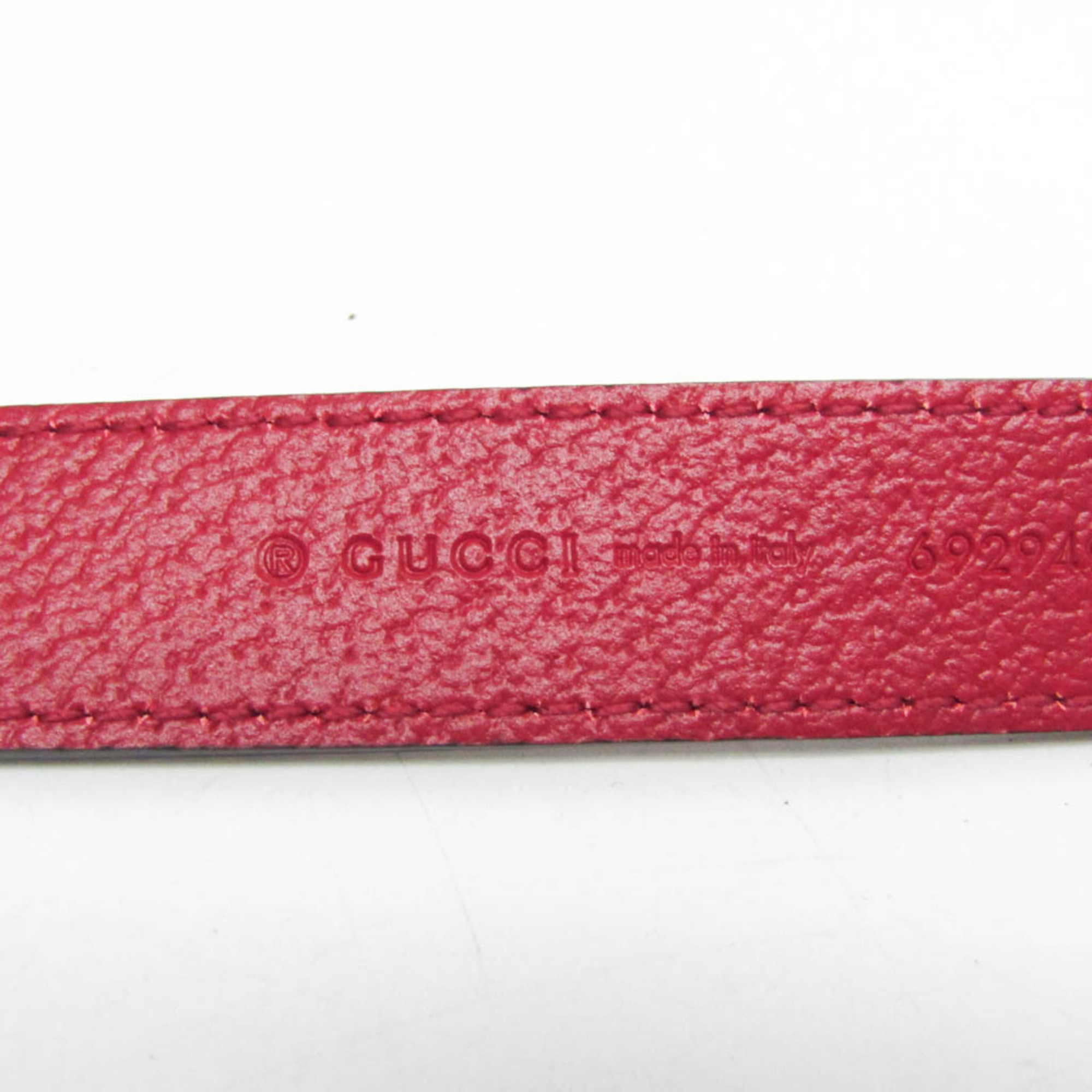 Gucci Interlocking G 692949 Dog Leash Leather Red Color