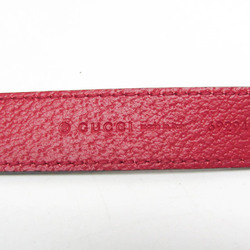 Gucci Interlocking G 692949 Dog Leash Leather Red Color