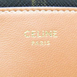 Celine Triomphe Zipped Card Holder 10F992BZ9.04LU Leather PVC Card Case Brown