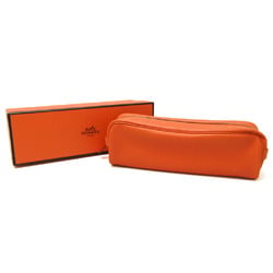 Hermes Leather Pen Case (Orange) Scrib