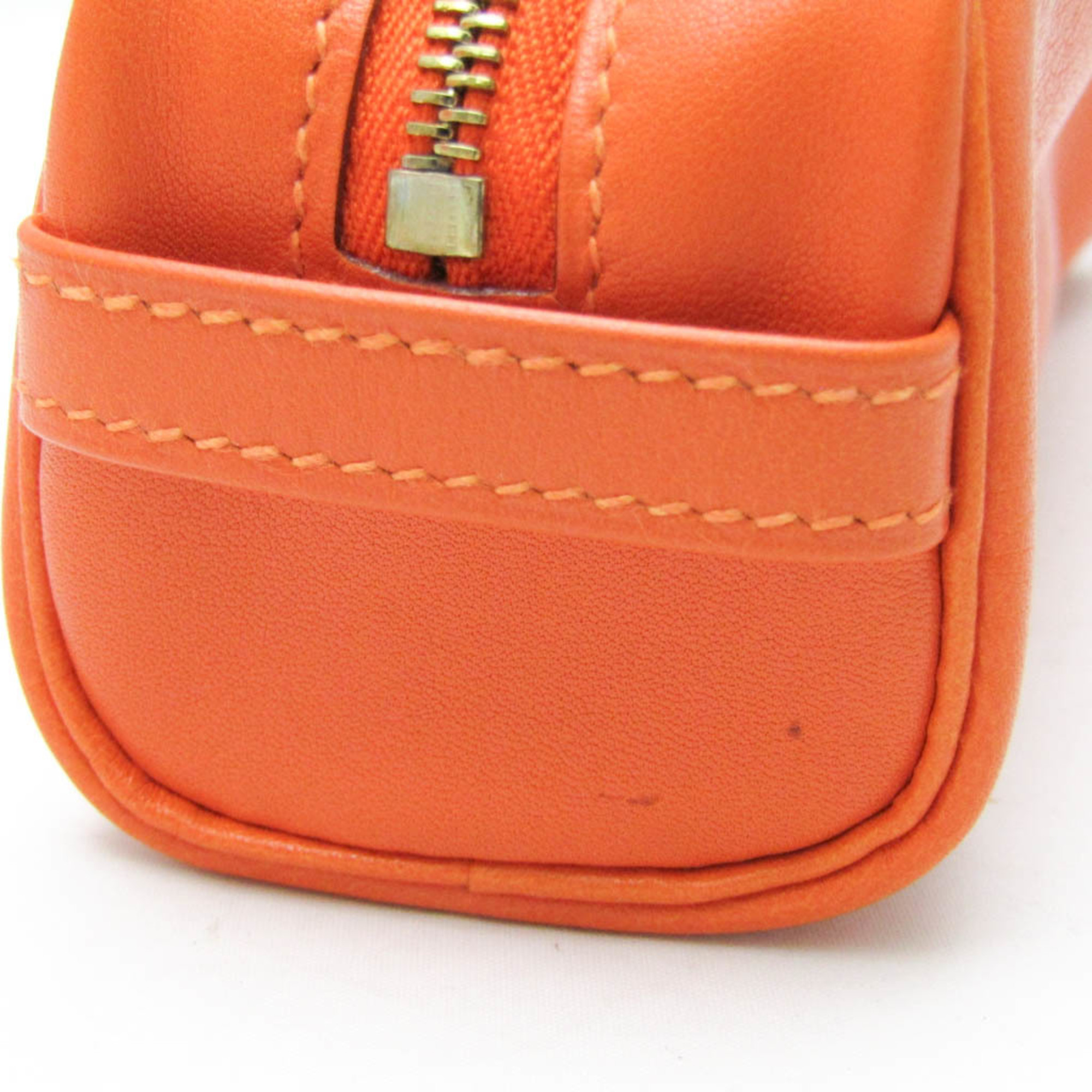 Hermes Leather Pen Case (Orange) Scrib