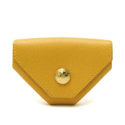 Hermes LE 24 Women's Epsom Leather Coin Purse/coin Case Yellow