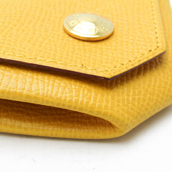 Hermes LE 24 Women's Epsom Leather Coin Purse/coin Case Yellow