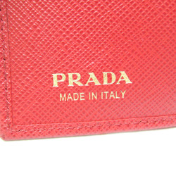 Prada Saffiano 1PG222 Women's Leather Key Case Red Color