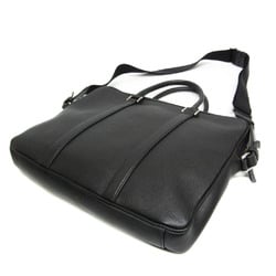 Prada Men's Leather Briefcase,Shoulder Bag Black