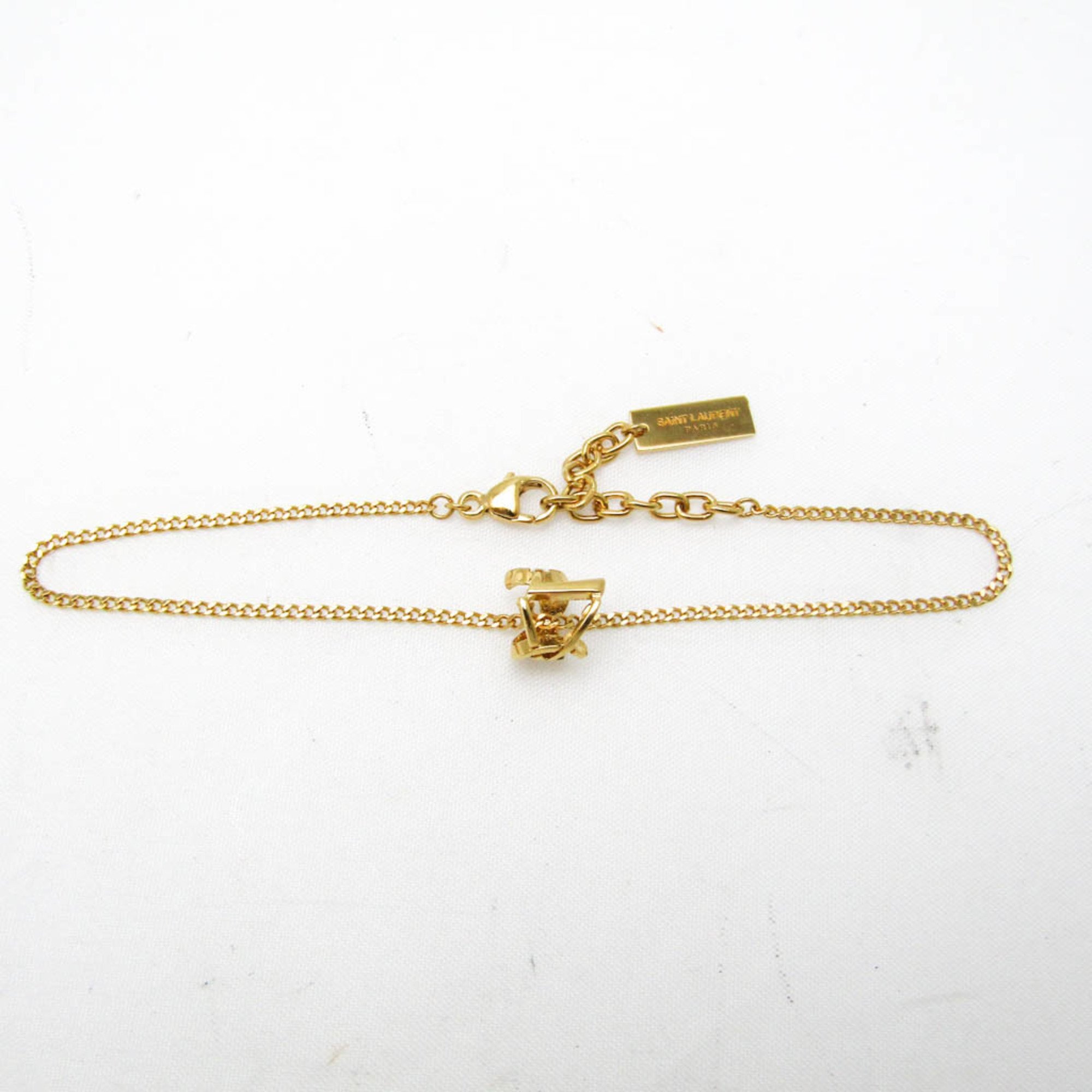 Saint Laurent Metal Charm Bracelet Gold