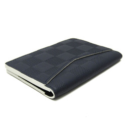 Louis Vuitton Damier Infini Pocket Organiser N64028 Damier Infini Card Case Black,Dark Navy