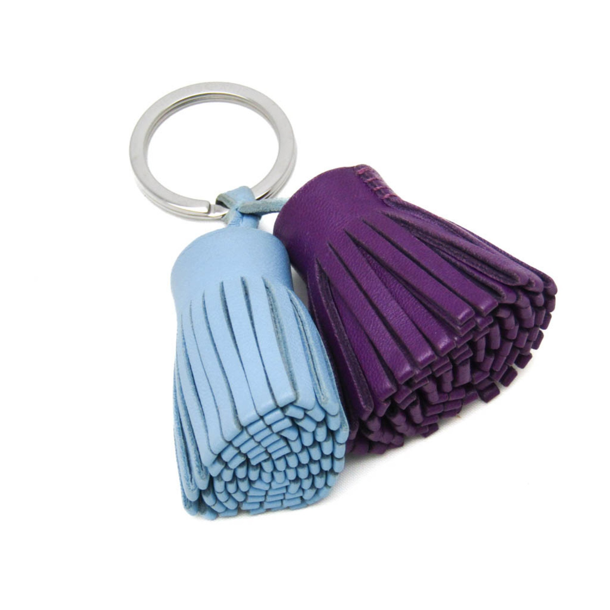 Hermes Carmen Uno Dos Keyring (Light Blue,Purple)