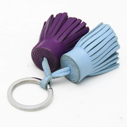 Hermes Carmen Uno Dos Keyring (Light Blue,Purple)