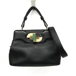 Bvlgari Isabella Rossellini Women's Leather Handbag,Shoulder Bag Black