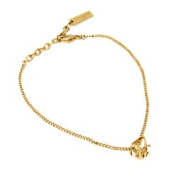 Saint Laurent Metal Charm Bracelet Gold