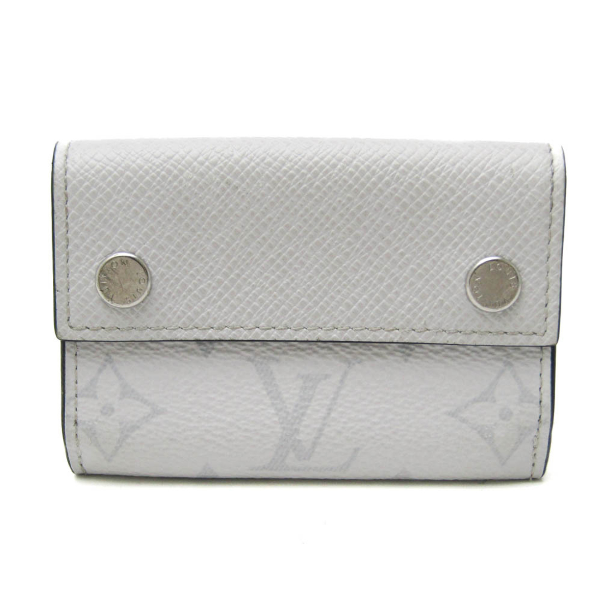 Louis Vuitton Taiga Llama Discovery Compact Wallet M67621 Men's Taiga Leather,Monogram Wallet (tri-fold) Blanc