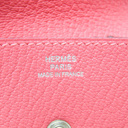 Hermes LE 24 Women's Chevre Leather Coin Purse/coin Case Pink