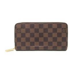 Louis Vuitton Damier Zippy Wallet N60046 Women's Damier Canvas Long Wallet (bi-fold) Ebene,Rose Ballerine