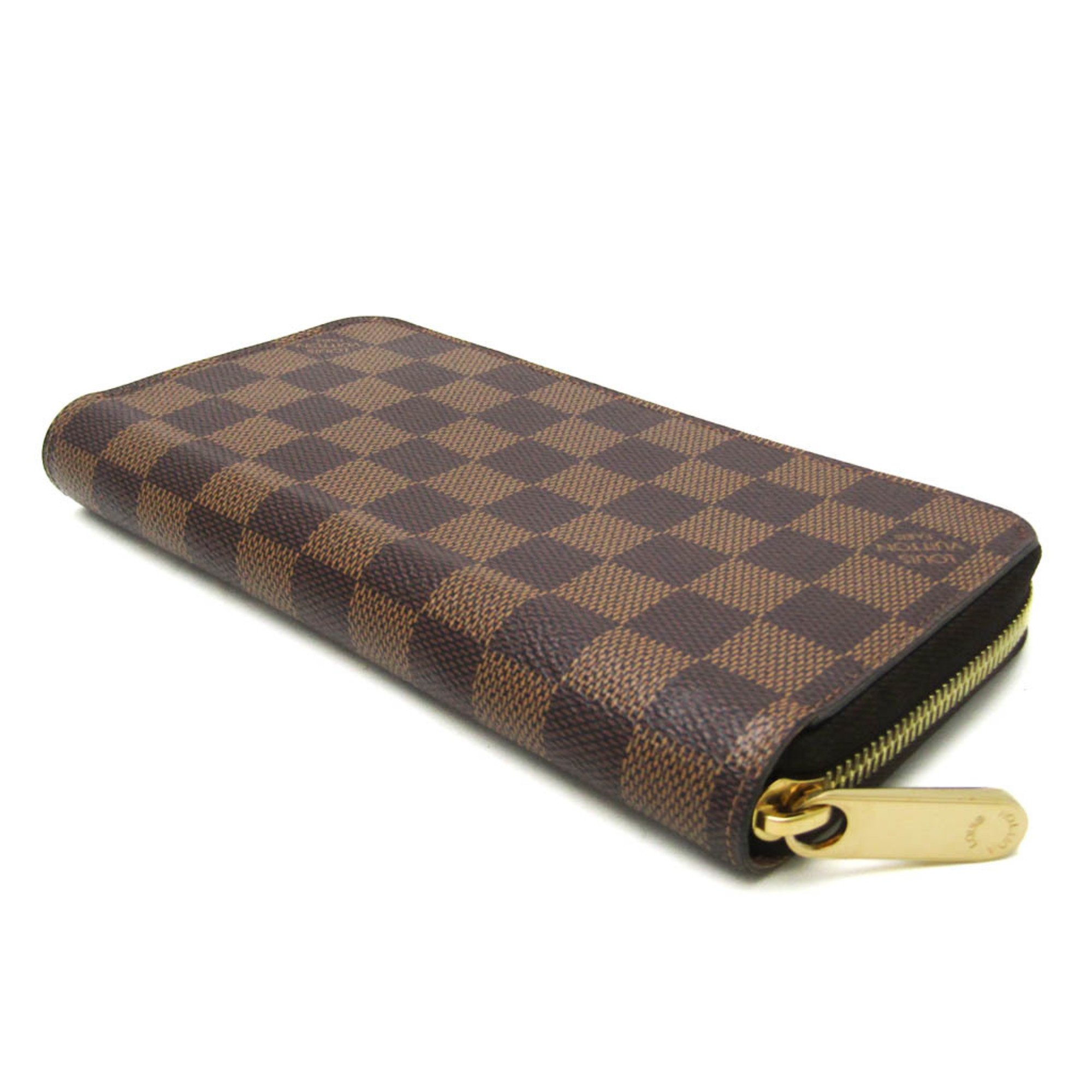 Louis Vuitton Damier Zippy Wallet N60046 Women's Damier Canvas Long Wallet (bi-fold) Ebene,Rose Ballerine