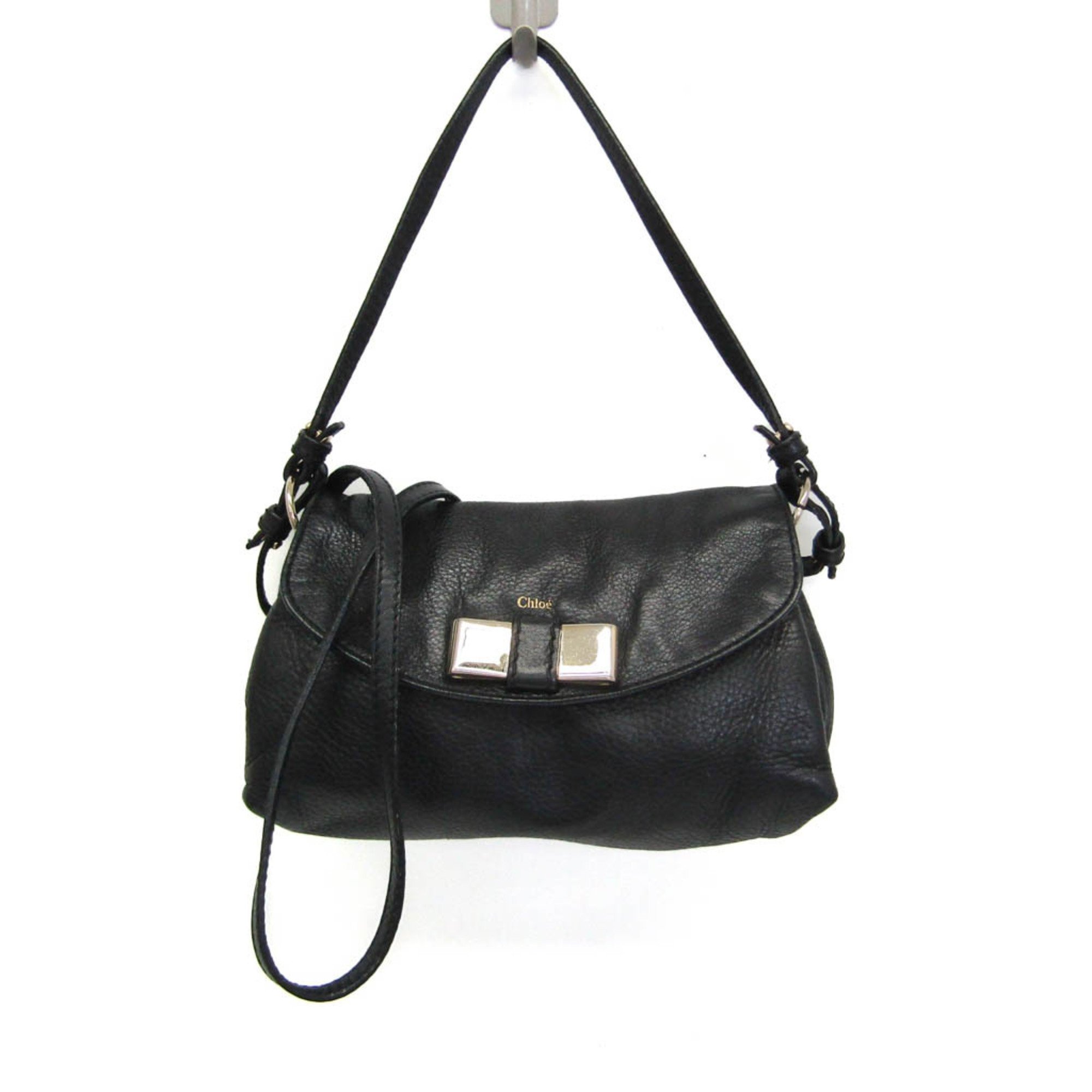 Chloé Lily 3P0508 Women's Leather Shoulder Bag Black