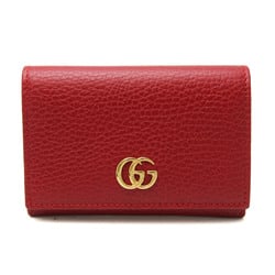 Gucci GG Marmont 474748 Leather Card Case Red Color