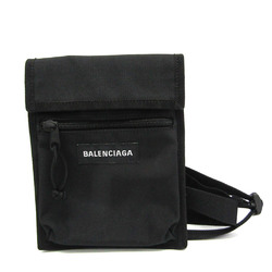 Balenciaga Explorer 655982 Women,Men Nylon Canvas Shoulder Bag Black