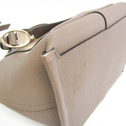 Longchamp Mailbox Top Handle 10103 HTA 015 Women's Leather Handbag,Shoulder Bag Grayish