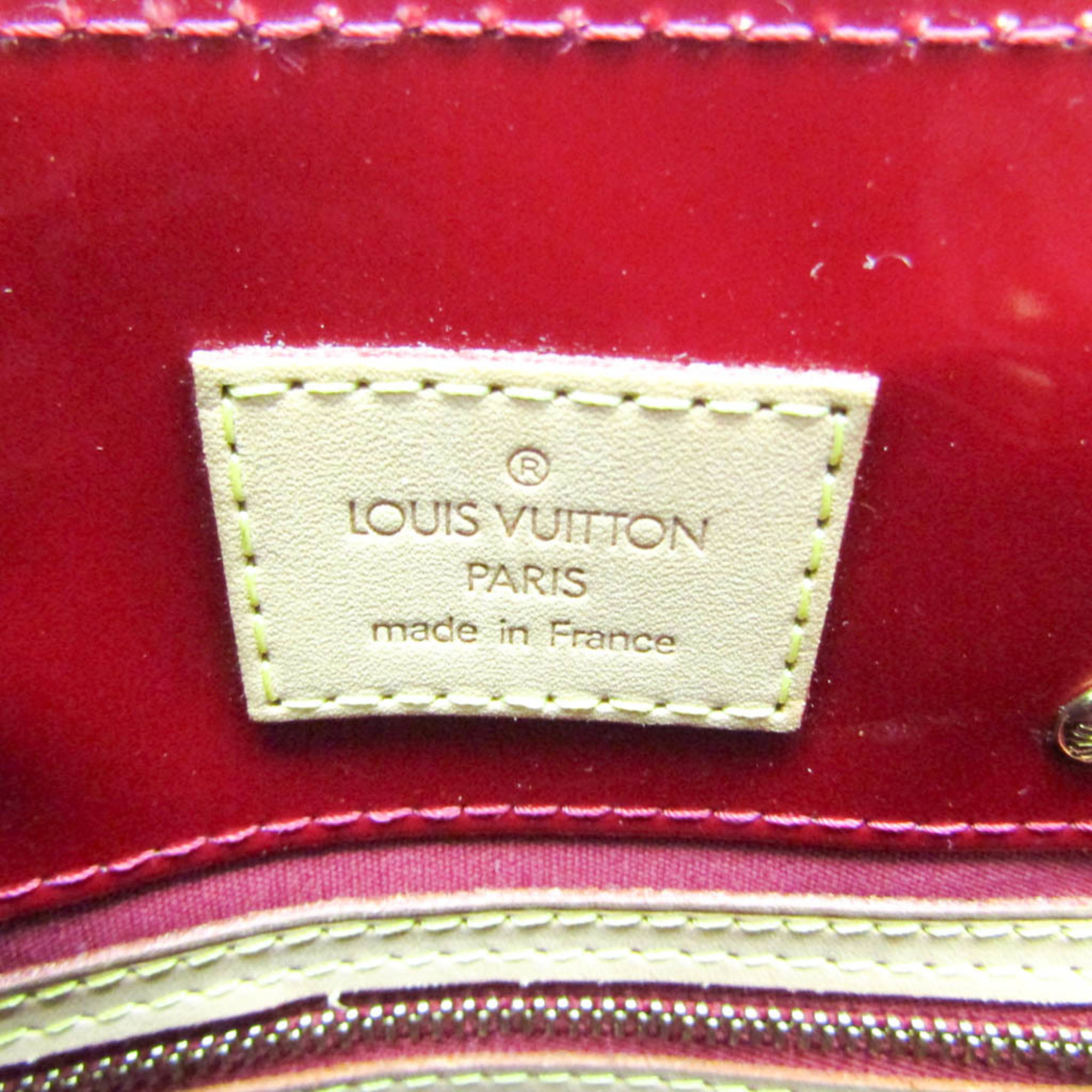 Louis Vuitton Monogram Vernis Reade PM M91990 Women's Handbag Pomme D'amour