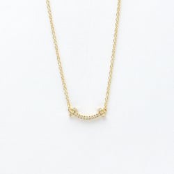 Tiffany T Smile Micro Diamond Necklace Yellow Gold (18K) Diamond Men,Women Fashion Pendant Necklace (Gold)