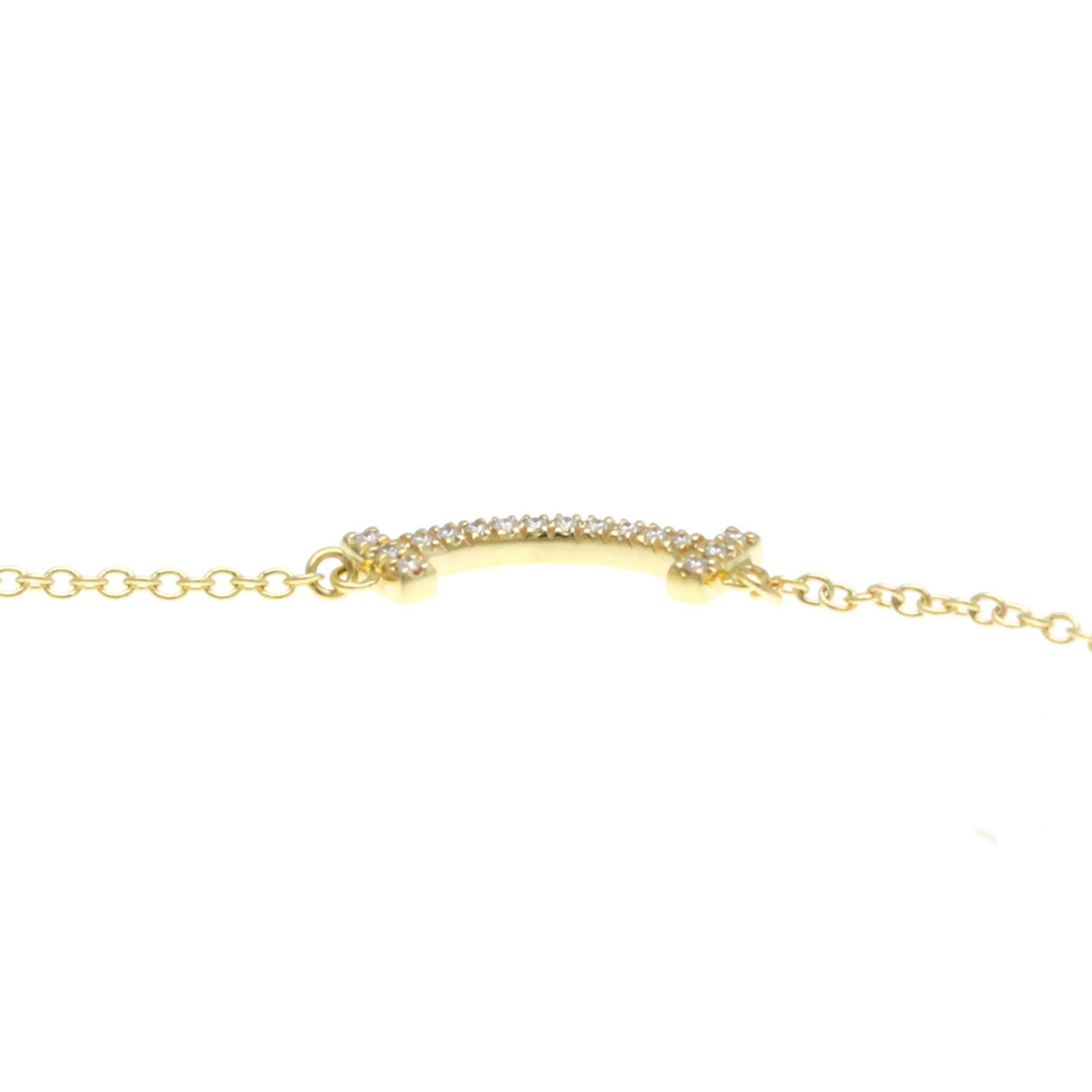 Tiffany T Smile Micro Diamond Necklace Yellow Gold (18K) Diamond Men,Women Fashion Pendant Necklace (Gold)