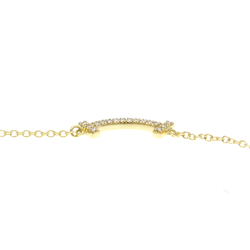 Tiffany T Smile Micro Diamond Necklace Yellow Gold (18K) Diamond Men,Women Fashion Pendant Necklace (Gold)