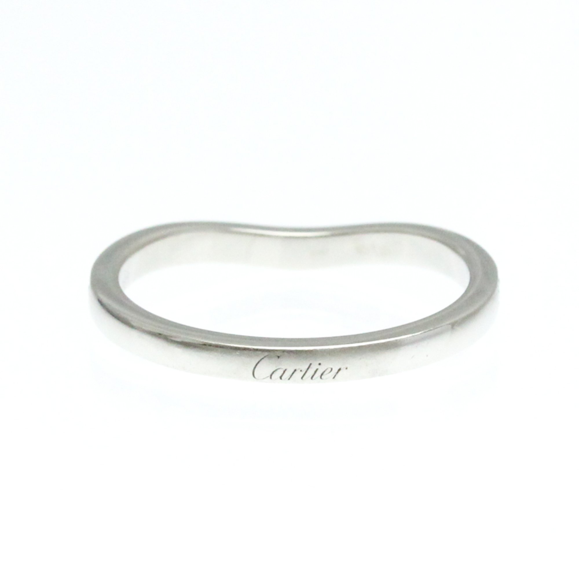 Cartier Ballerina Half Diamond Wedding Ring Platinum Fashion Diamond Band Ring Silver