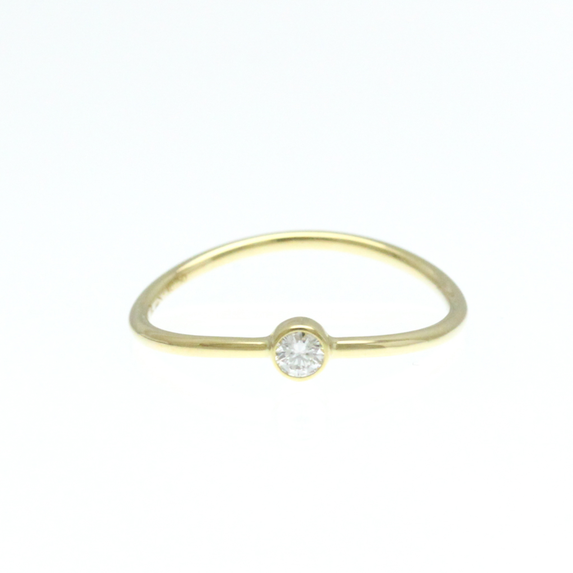 Tiffany Wave Ring Single Row Yellow Gold (18K) Fashion Diamond Band Ring Gold