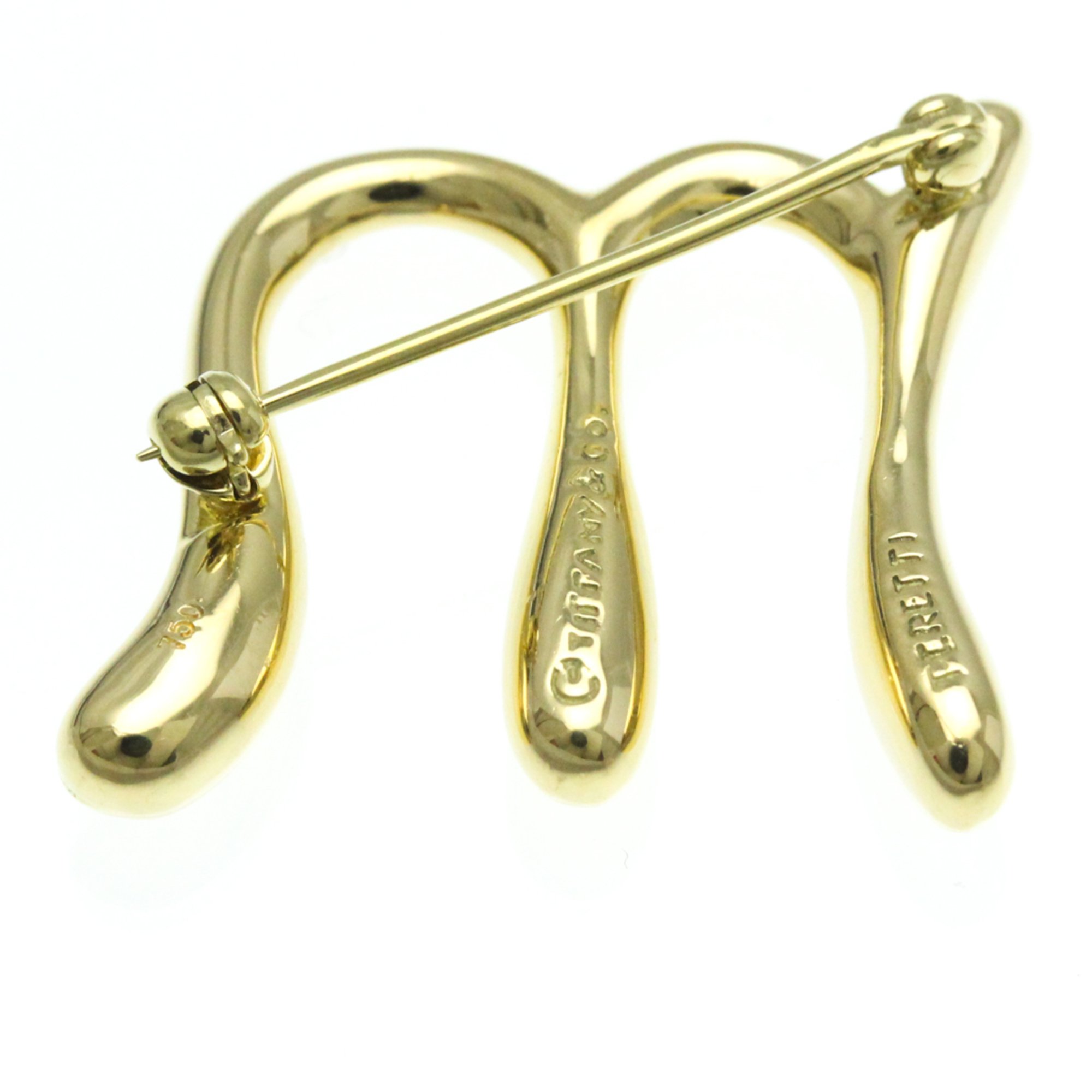 Tiffany Letter M Brooch Yellow Gold (18K) No Stone Brooch Gold