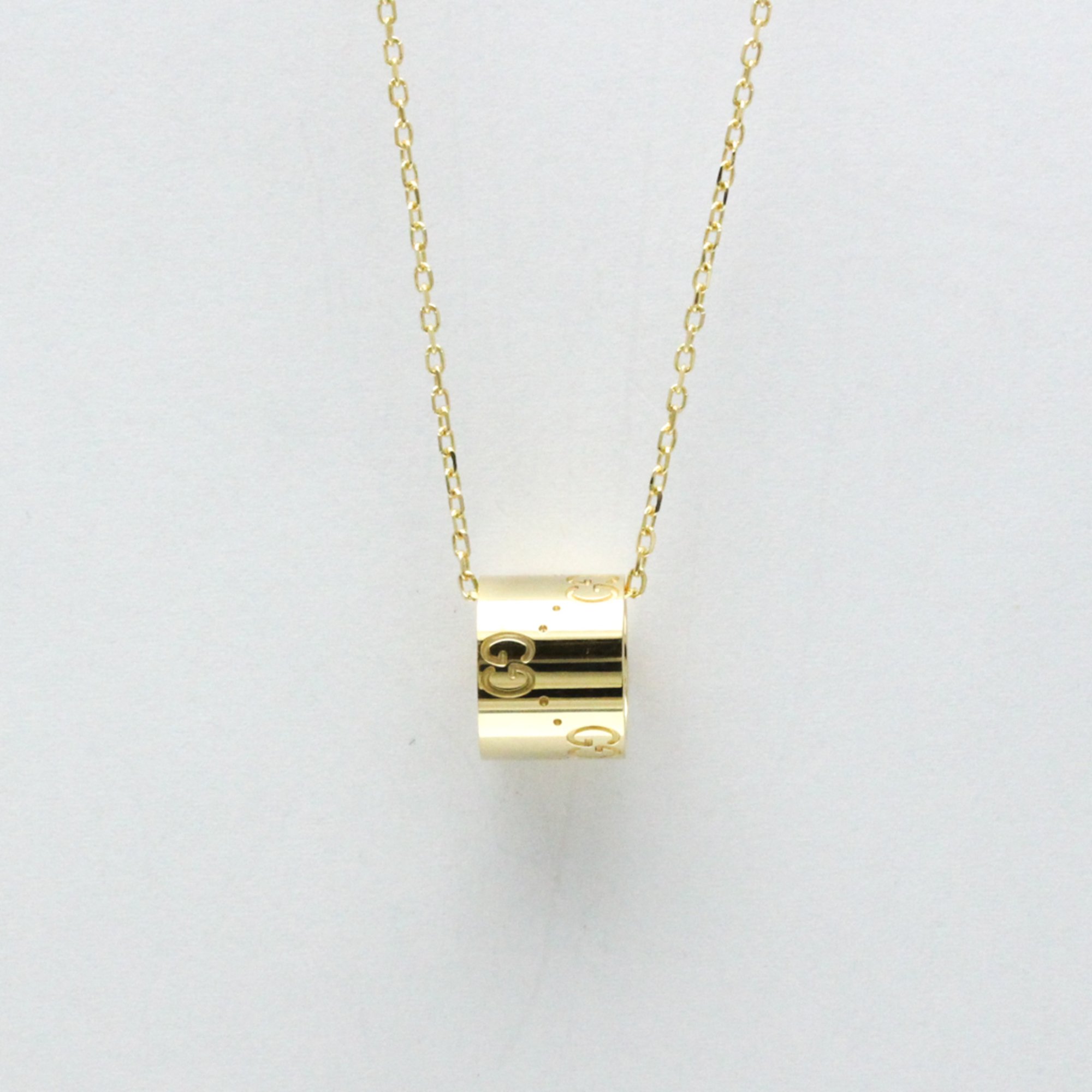 Gucci G Icon Yellow Gold (18K) No Stone Men,Women Fashion Pendant Necklace (Gold)