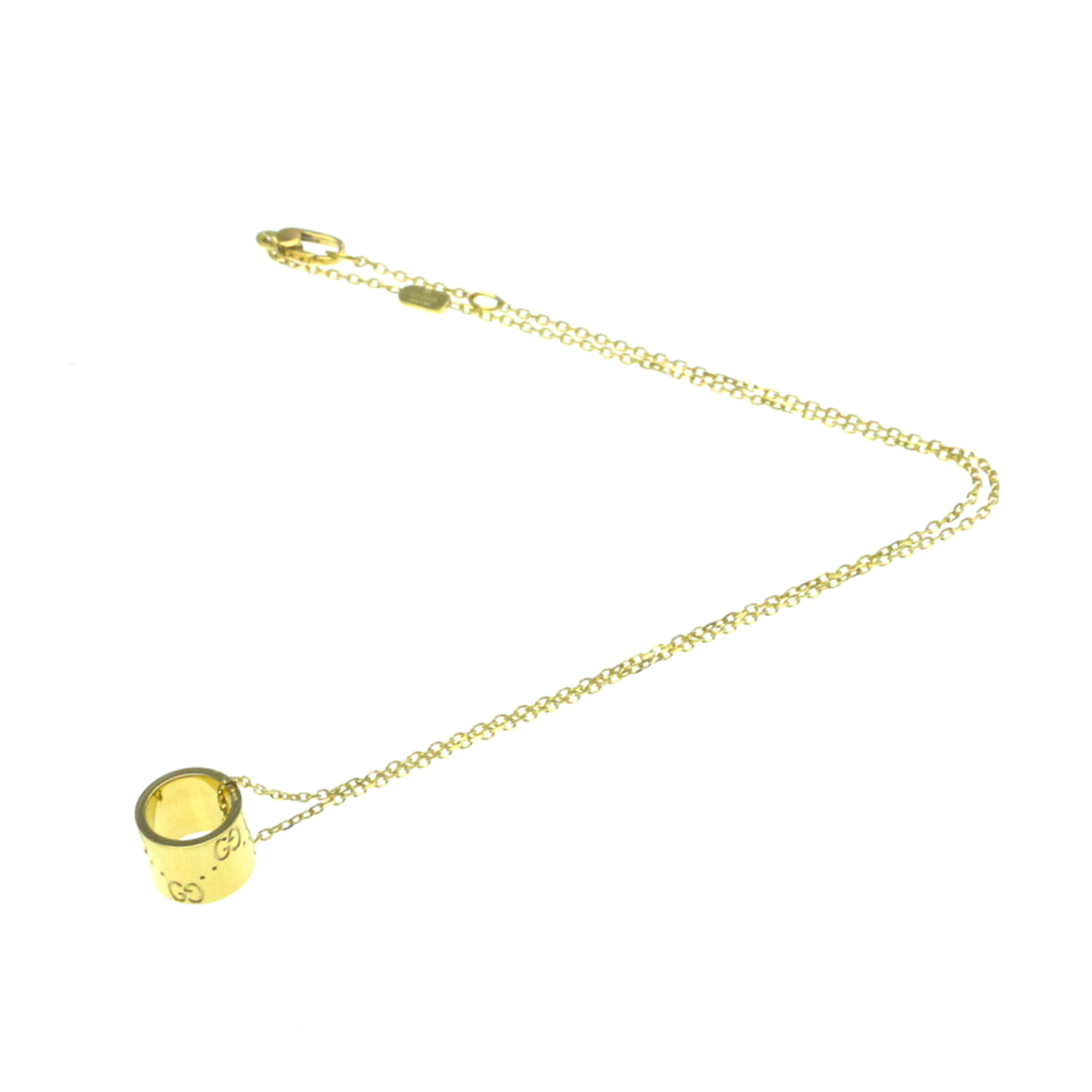 Gucci G Icon Yellow Gold (18K) No Stone Men,Women Fashion Pendant Necklace (Gold)