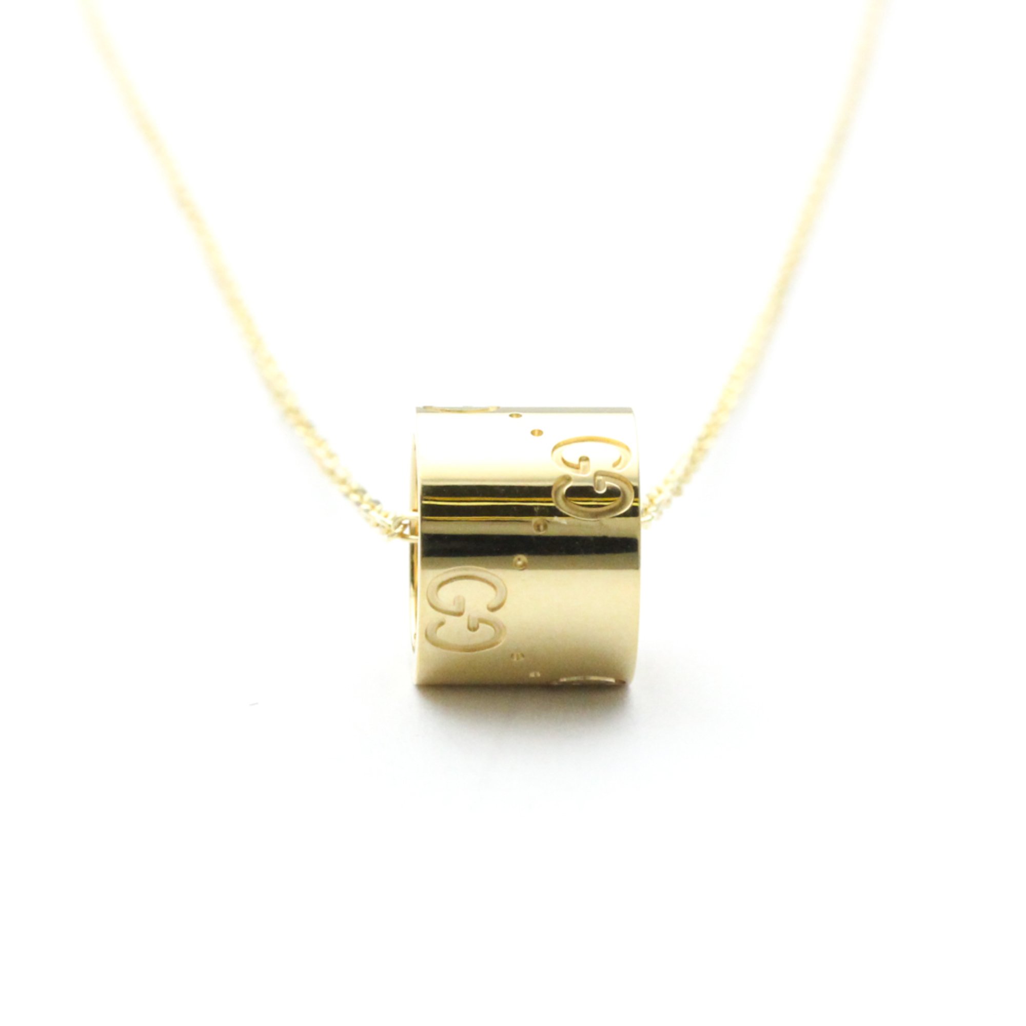 Gucci G Icon Yellow Gold (18K) No Stone Men,Women Fashion Pendant Necklace (Gold)