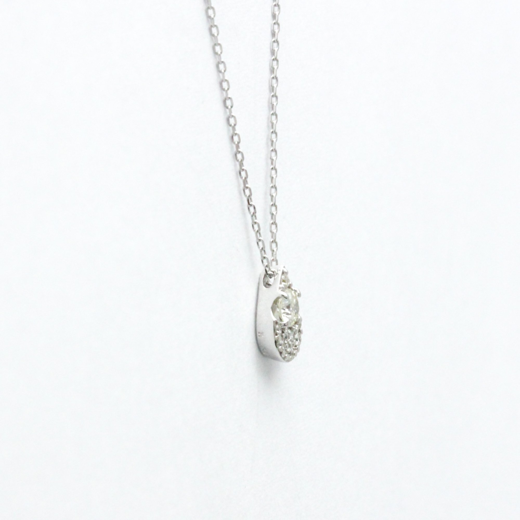 Vendome Aoyama Drop Diamond Necklace White Gold (18K) Diamond Men,Women Fashion Pendant Carat/0.1 (Silver)