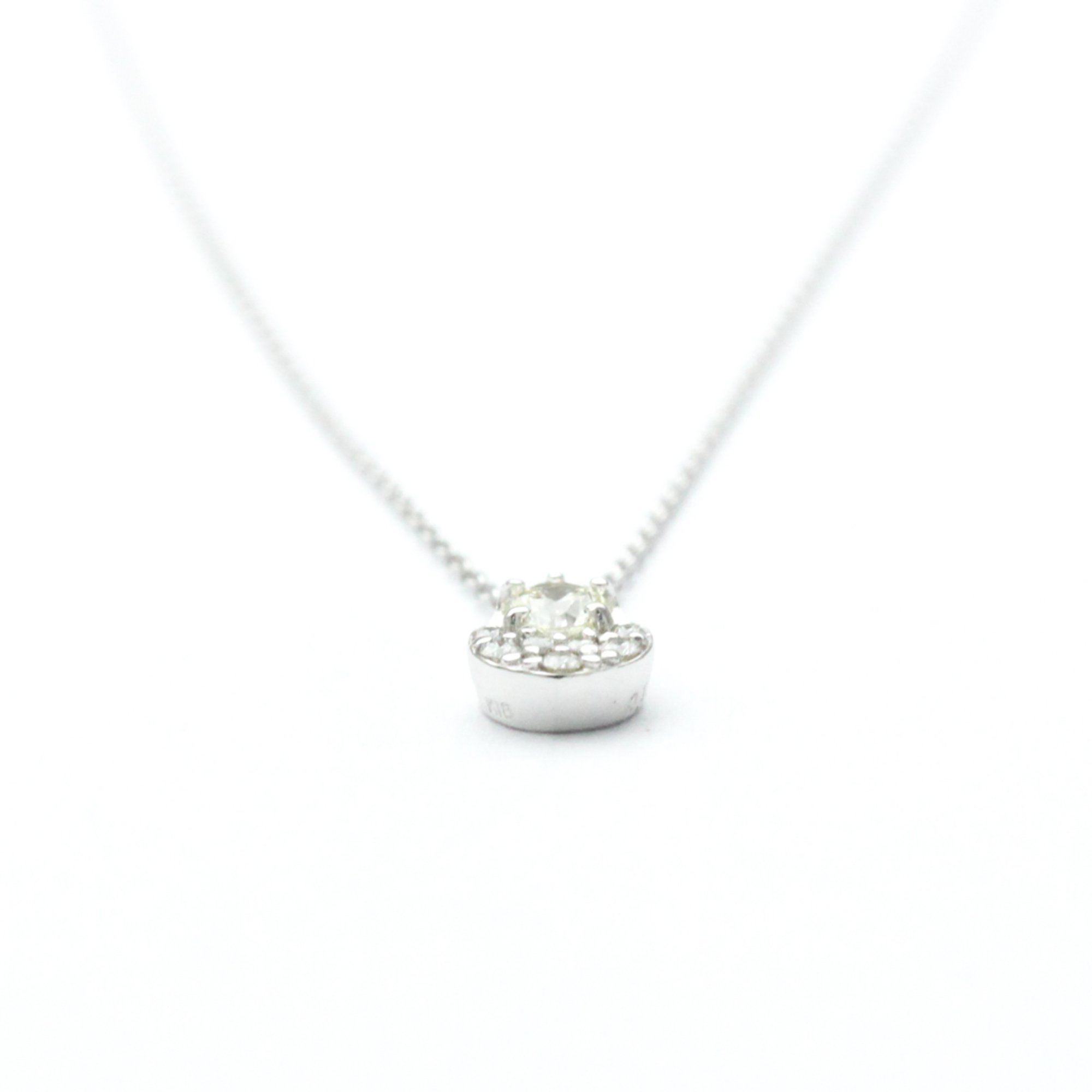 Vendome Aoyama Drop Diamond Necklace White Gold (18K) Diamond Men,Women Fashion Pendant Carat/0.1 (Silver)