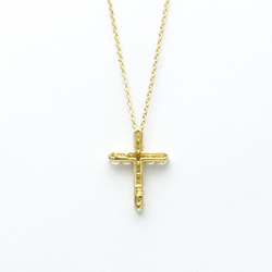 Tiffany Small Cross Diamond Pendant Yellow Gold (18K) Diamond Men,Women Fashion Pendant Necklace (Gold)