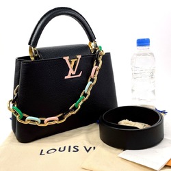 LOUIS VUITTON Capucines BB M21641 Handbag Taurillon Black Women's