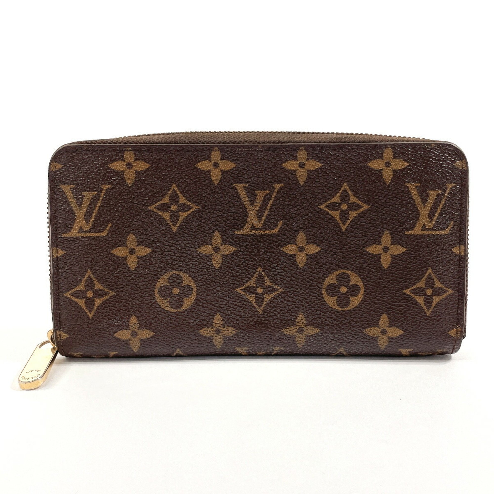 LOUIS VUITTON Louis Vuitton Zippy Wallet M60017 Long Monogram Canvas Brown Unisex