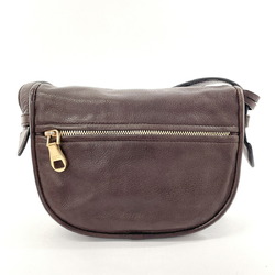 LOEWE Heritage Shoulder Bag Leather Dark Brown Women's