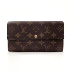 LOUIS VUITTON Louis Vuitton Pochette Portemonnay Credit M61725 Long Wallet Monogram Canvas Brown Women's