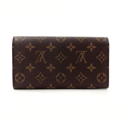 LOUIS VUITTON Louis Vuitton Pochette Portemonnay Credit M61725 Long Wallet Monogram Canvas Brown Women's