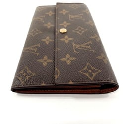 LOUIS VUITTON Louis Vuitton Pochette Portemonnay Credit M61725 Long Wallet Monogram Canvas Brown Women's