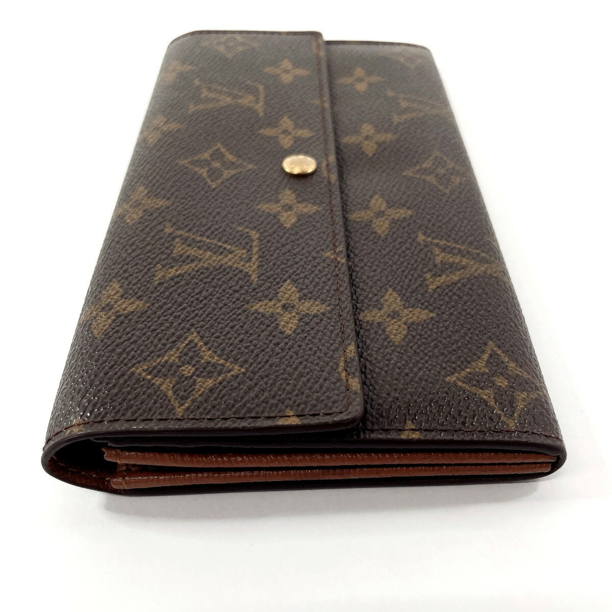 LOUIS VUITTON Louis Vuitton Pochette Portemonnay Credit M61725 Long Wallet Monogram Canvas Brown Women's