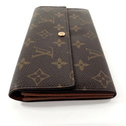 LOUIS VUITTON Louis Vuitton Pochette Portemonnay Credit M61725 Long Wallet Monogram Canvas Brown Women's