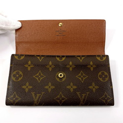 LOUIS VUITTON Louis Vuitton Pochette Portemonnay Credit M61725 Long Wallet Monogram Canvas Brown Women's